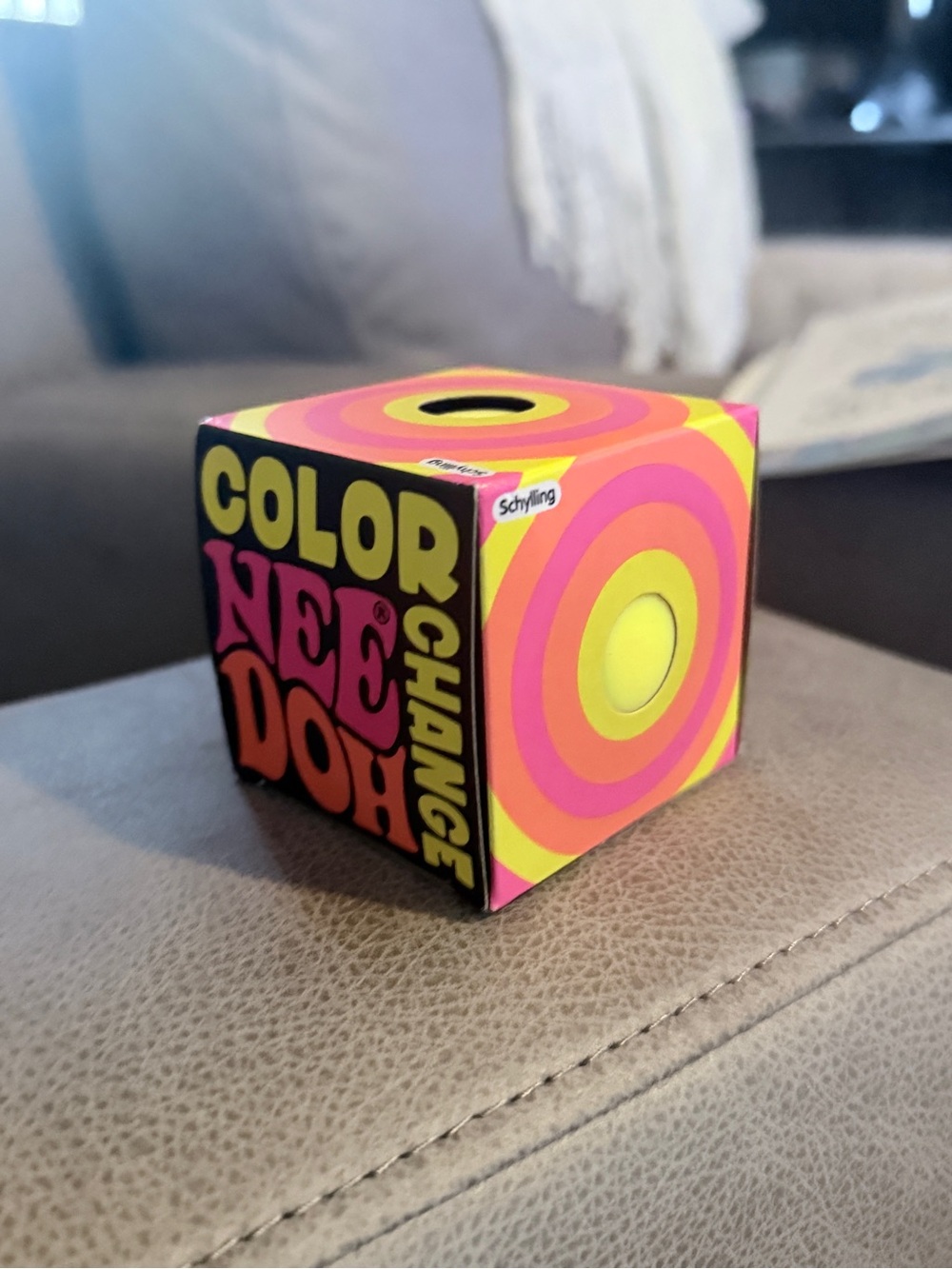 Schylling Kids Cube Toy in Pink and Yellow — Fun Learning Dispenser